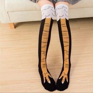 Funny Chicken Paw Stocking Over-knee Pressure Thin Leg Long Stockings Women